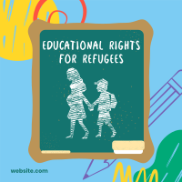 Refugees Education Rights Instagram Post Design