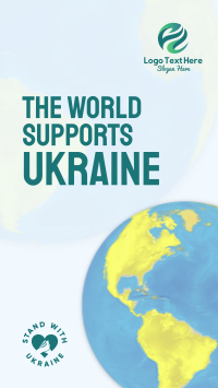 The World Supports Ukraine Instagram story Image Preview