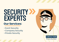 Security Experts Services Postcard Design