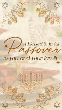 Rustic Passover Greeting Facebook Story Design