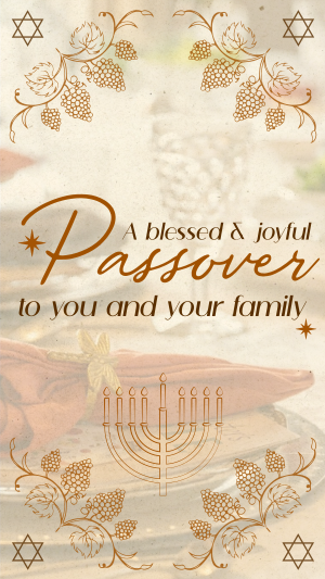 Rustic Passover Greeting Facebook story Image Preview
