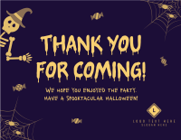 Cute Trick or Treat Thank You Card Design