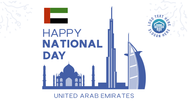 UAE National Day Landmarks Facebook Event Cover Design