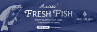 Fresh Fishes Available Twitter Header Design