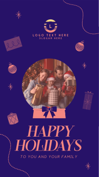 Holiday Gift Christmas Greeting Facebook Story Design