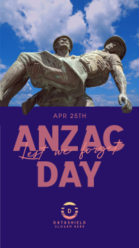 Anzac Day Soldiers Instagram story Image Preview