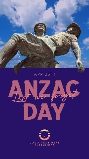 Anzac Day Soldiers Instagram story Image Preview