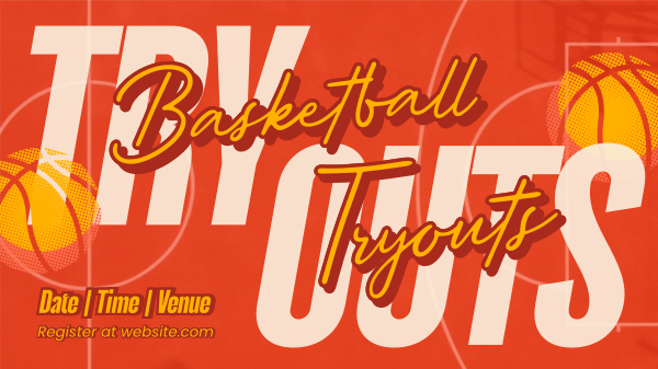 Basketball Game Tryouts Facebook Event Cover Design Image Preview