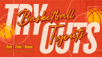 Basketball Game Tryouts Facebook event cover Image Preview