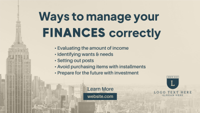 Finance Cityscape Facebook event cover Image Preview