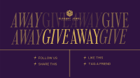 Elegant Minimal Giveaway Facebook Event Cover Image Preview