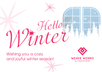 Winter Wishes Postcard Image Preview