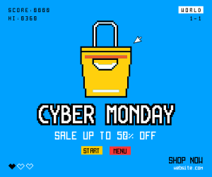 8 Bit Shopping Facebook post Image Preview