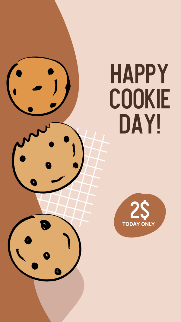 Cute Cookie Day  Facebook Story Design Image Preview