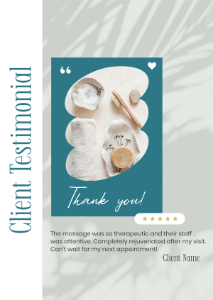 Beauty Spa Testimonial Poster Image Preview