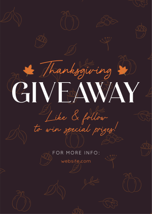 Thanksgiving Day Giveaway Flyer Image Preview