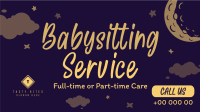 Cute Babysitting Services Facebook Event Cover Image Preview