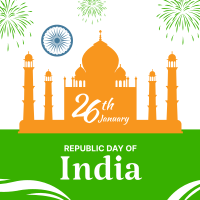 Indian Republic Day Landmark Instagram Post Design