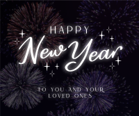 New Year Greeting Facebook Post Design