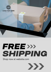 Limited Free Shipping Promo Poster Design