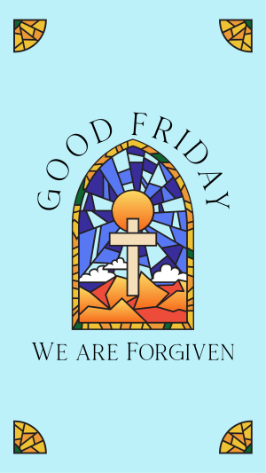 Good Friday Stained Glass Facebook story Image Preview