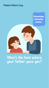 Best Dad Advice Facebook Story Design