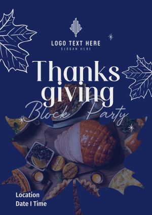 Thanksgiving Block Party Poster Image Preview