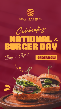 National Burger Day Celebration YouTube Short Design