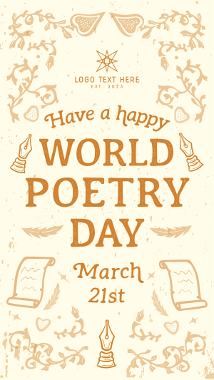 World Poetry Day Instagram story Image Preview