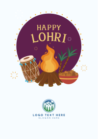 Lohri Badge Flyer Design