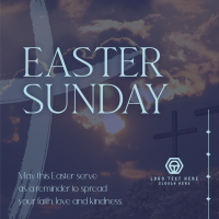 Easter Holy Cross Reminder Instagram Post Design