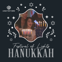 Celebrate Hanukkah Family Instagram Post Design