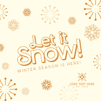 Let It Snow Winter Greeting Instagram Post Preview