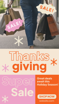 Super Sale this Thanksgiving Facebook Story Design