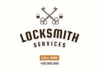 Locksmith Emblem Postcard Image Preview
