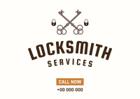 Locksmith Emblem Postcard Preview