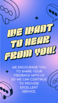 Retro Customer Feedback Facebook story Image Preview