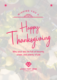 Thanksgiving Greeting Minimalist Poster Design