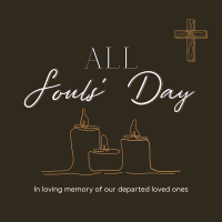 Soul's Day Candle Instagram Post Design
