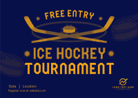 Ice Hockey Tournament Postcard Image Preview