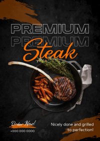 Premium Steak Order Poster Design
