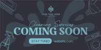 Coming Soon Cleaning Services Twitter post Image Preview