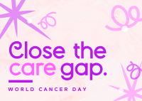 Swirls and Dots World Cancer Day Postcard Design