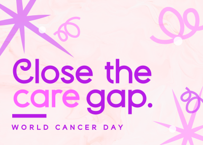 Swirls and Dots World Cancer Day Postcard Image Preview