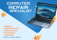 Computer Repair Specialist Postcard Design