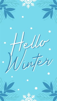 Snowy Winter Greeting Instagram Story Design