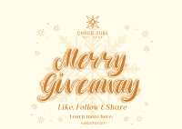 Merry Giveaway Announcement Postcard Image Preview