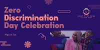 Playful Zero Discrimination Celebration Twitter post Image Preview