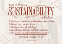 Sustainable Fashion Tips Postcard Image Preview