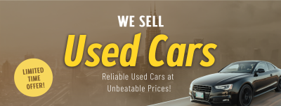 Used Car Sale Facebook cover Image Preview